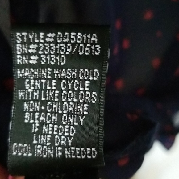 EUC New Directions Sheer Blouse with Hearts Size S - Picture 6 of 6